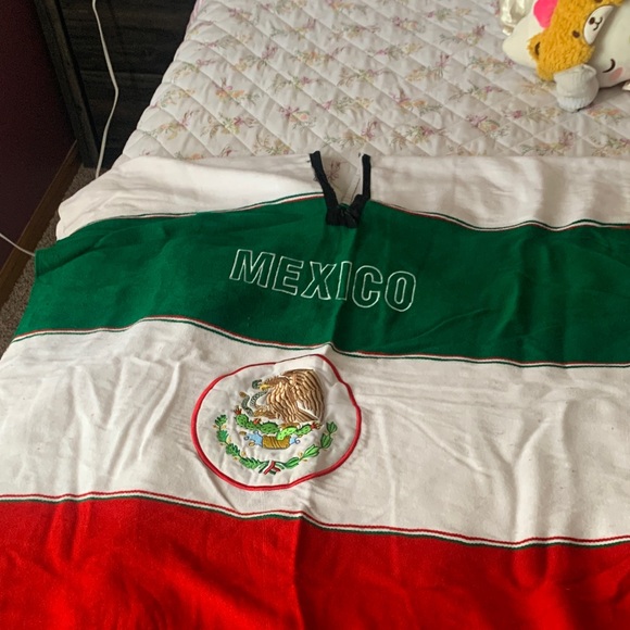 Mexican Flag Themed Poncho - Picture 1 of 1